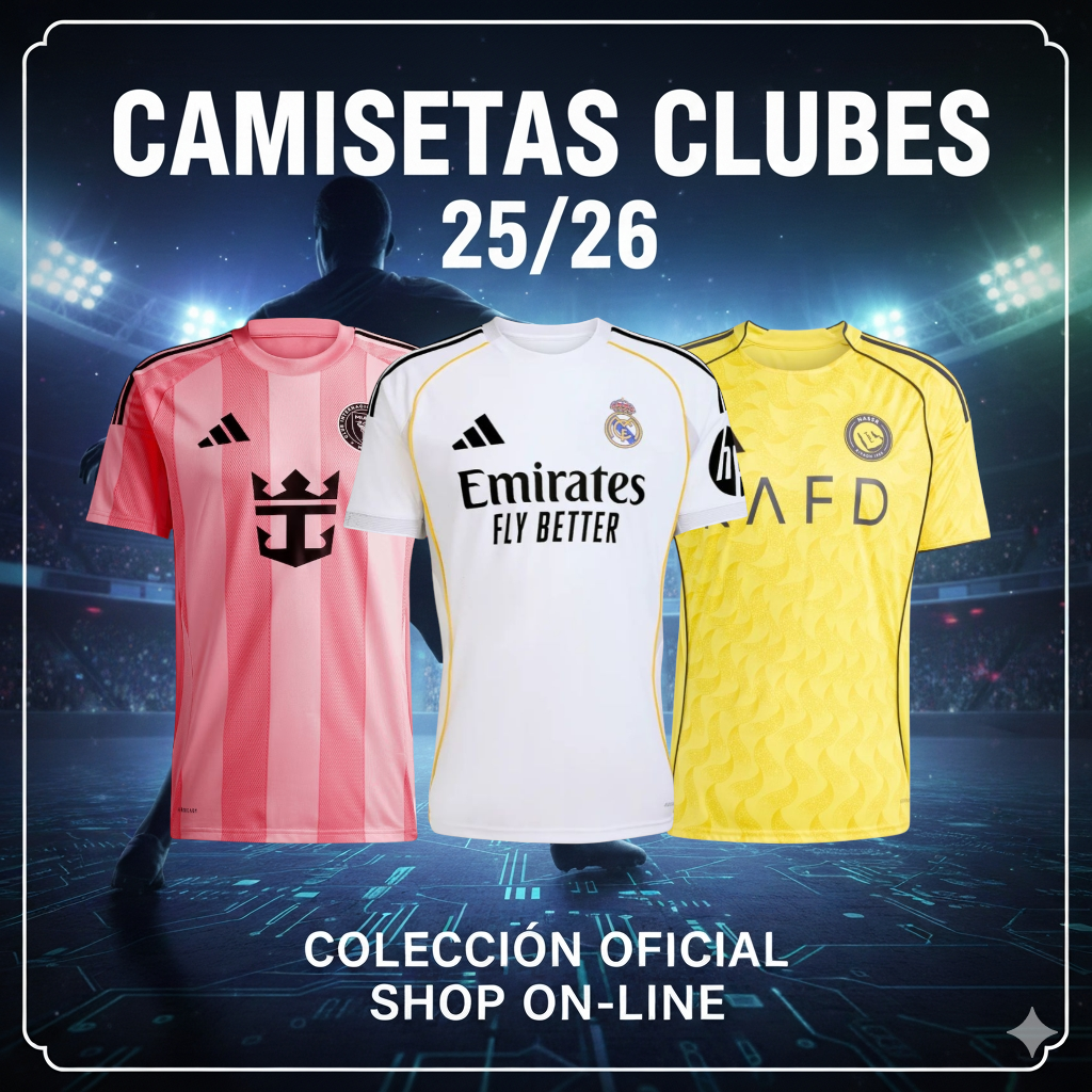 Camisetas Clubes de Fútbol - Temporada 2025–2026